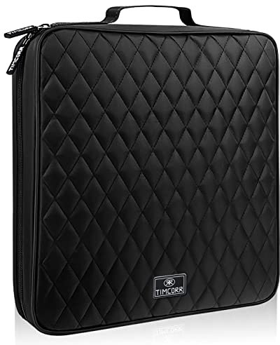 TIMCORR CD Tasche DVD Tasche Aufbewahrung, 160 Kapazität DVD Aufbewahrung CD Hülle DVD Hüllen Organizer CD Tasche Auto Box Kunststoff Schutzmappe für Reisen zu Hause