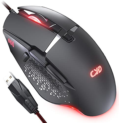 CYD C309 RGB Wired-Mouse for Laptop, Below £20 Favorite Cheap Gaming Mouse, Ergonomic Design, Programmable, 7200 DPI, USB