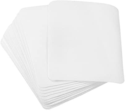 sourcing map 12 Stück Flicken zum Aufbügeln, 125mm Selbstklebende Reparaturflicken Bügelflicken Patches, Patches zum Aufbügeln für Jeans und Kleidung (Weiß)