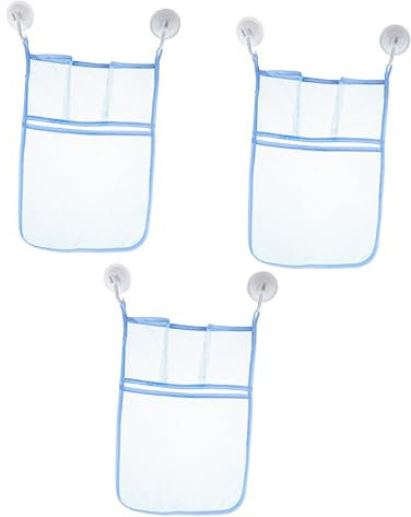 Cabilock 3stücke Dusch Organizer Aus Netzstoff Aufhängbare Badetasche Für Spielzeug Pflegeartikel Praktisch Für Badezimmer Küche Unterwegs Optimale Raumnutzung Für Familien Reisen