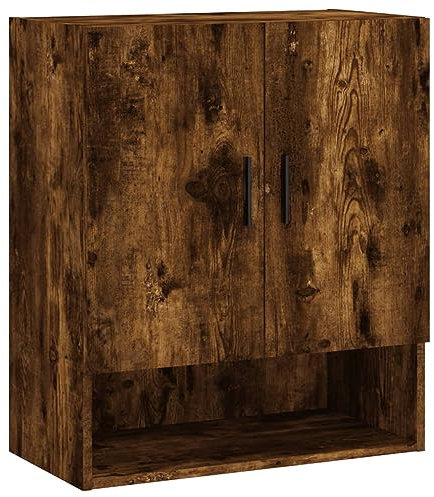 vidaXL Wandschrank Eiche smoked 60x31x70cm Composite Holz