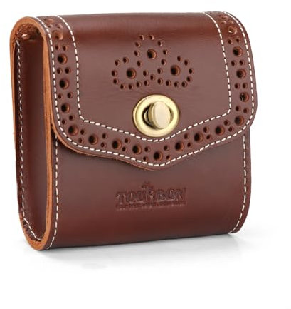 TOURBON Echtleder-Patronengürteltasche .22 22LR Munitionshalter Schleuder-Aufbewahrungstasche für Jagdschießen