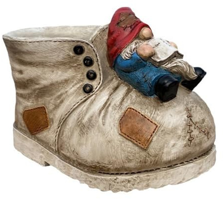 Vaso da Fiori in Resina Decorativa, Fioriera con Statue di Gnomi, Ornamenti Nani Creativi Artigianali, Vasi da Fiori a Forma di Scarpe Grandi Creative, Fioriera Carina, Piccolo Vaso da Fiori Retrò per