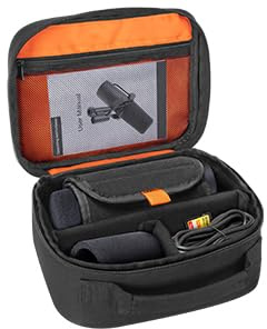 PGmoon Custodia per Microfono Compatibile con Microfono Dinamico Vocale Shure SM7B/MV7/MV7X, Borsa per Riporre il Microfono Dotata di Fascia di Fissaggio e Divisori Rimovibili (Solo Borsa)