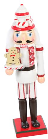RORPOIR Decorazione Natalizia Creativa Ornamento Legno Nutcracker Per Tavolo Per Festività e Regali Di Natale Atmosfera Per Casa e Ufficio