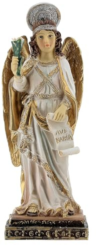 Holyart Statuen aus Resin und PVC: Statue aus Harz Erzengel Gabriel Ave Maria, 15 cm