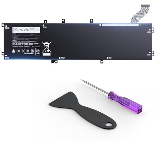 97WH 6GTPY Akku für Dell XPS 15 9550 9560 9570 7590 Precision 5510 5520 5530 5540 Vostro 7500 7590, Ersatz 4GVGH GPM03 M2X4 5XJ28 05XJ28 J28 5. D91C 1P6KD P56F P56F001 P56F002 11,4V