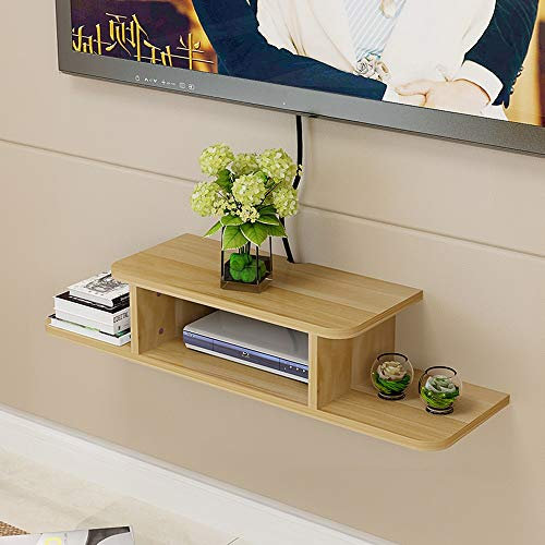 Wandmontiertes Schweberegal, TV-Konsole mit Router-Regal, DVD-Aufbewahrung, Telefonregal
