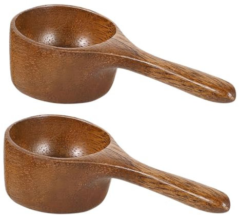 2 Piezas cuchara medidora de madera cuchara de agua a medidora vieja as de madera as para café palas pequeñas para botes ada de adita Ciieeo