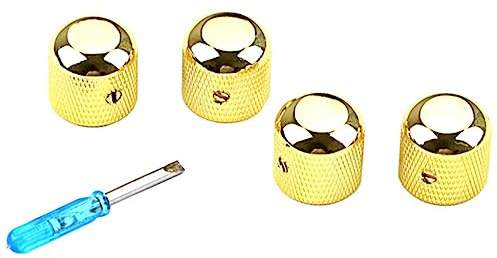 HYTROVE 4stücke Teiliges Gitarren Lautstärkeregler Knöpfe Aus Metall Einstellbare Potiknöpfe Gitarre Und Bass Hochwertige Und Langlebige Gitarren Zubehörteile