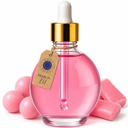 Isabellenails Cuticle Oil Huile nourrissante pour ongles et cuticules 75 ml avec huile d'amande et vitamine E pour ongles naturels ou en gel, soin des cuticules (75 ml, Bubble gum)