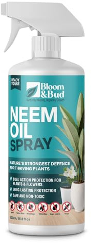 Bloom & Bud Neem Oil Spray for Plants – 500ml Ready-to-Use - A Natural Garden Bug Spray for Plants | Safe, Non-Toxic & Biodegradable Garden