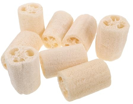 Alipis 8stücke Natur-luffaschwamm für Peeling im Bad und Dusche Hautfreundlicher Schwamm für Gesicht Rücken und Körperpflege
