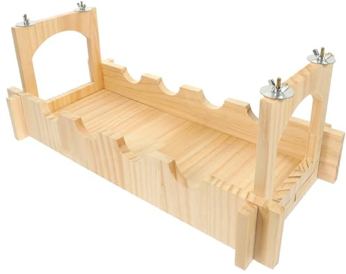Abaodam Pont Suspendu Bois pour Petit Animal Habitat Résistant pour Hérisson Chinchilla et Rongeurs Aire de Repos et Jeu Compact