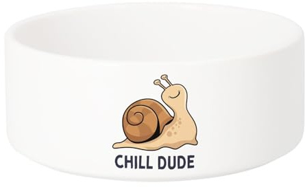Hundskål - keramisk katt chill dude snigel långsam barnhumor - 13 cm