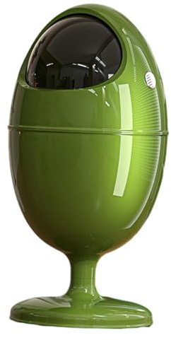 LeeQinersw Basurero Dispensador de Basura Grande con Tapa Móvil Y Ruedas Giratorias Doble Compartimento Cubo Organizador en PP Resistente para Recolección de Res, Verde, Individual
