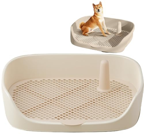 Pineeseatile Hundetöpfchen für den Innenbereich, Hundetöpfchentablett, 15, 75 x 11, 81 x 4, 33 cm, auslaufsicher, große Trainingstoilette für den Innenbereich, tragbar, Kunststofftoilette