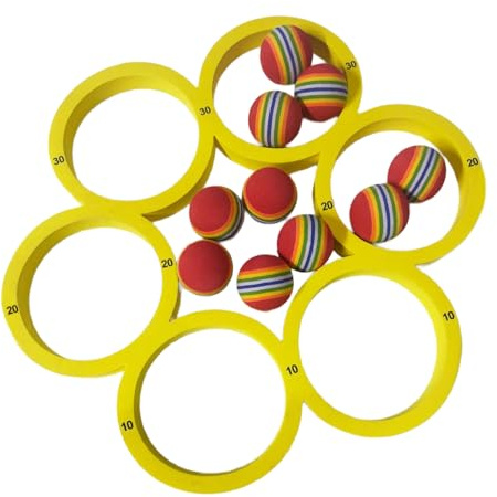Oxxggkao Lustiges Splash Wassersport Schwimmbecken Spielspielzeug Schaumstoff Poolschwimmer Mit 10 Bunten Wurfbällen Wurfringe Schaumstoffringe Spielzeug