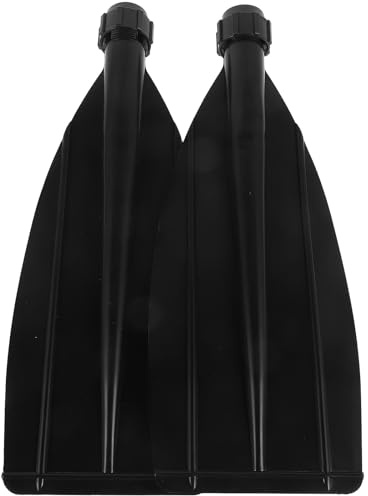 Veemoon Pales de Pagaie de Bateau Démontables 2 Pièces pour Kayak Gonflable, Feuilles de Rame Renforcées Noires, Accessoires Kayak Légers et Résistants pour Sports Nautiques