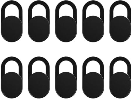 Camera Cover Slide – 10 Pack Webcam Blocker Stickers, Ultra Thin Sliding Privacy Guard, Smooth Open Close Design, Scratch Resistant Adhesive Fit | Ideal for Laptop Tablet Desktop Home Office Travel