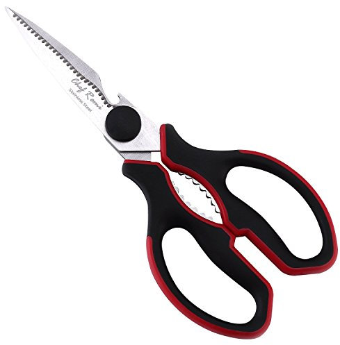 Ciseaux de cuisine multifonction pour découper poulet, volaille, poisson, viande, légumes - aussi tranchants qu’un couteau