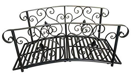 HTI living Brücke Fleur de Lis Gartenbrücke Teichbrücke