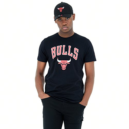 New Era - NBA Chicago Bulls Team Logo T-Shirt - Schwarz Farbe Schwarz, Größe XL