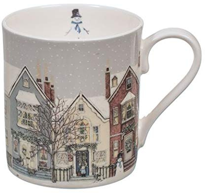 Wrendale Designs Sally Swannell Mug de Noël Motif rue enneigée