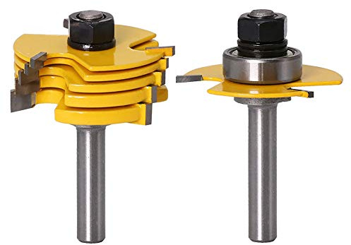 Meihejia 1/4 Inch Shank Slot Cutter Router Bit Set - 6 Size