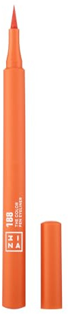 3INA - The Color Pen Eyeliner 188 - Flüssiger Eyeliner Orange | 10h Langhaltende Matte Eyelinerstift mit Präzision Spitze- Hochpigmentiert Flüssig liner - Vegan - Cruelty Free