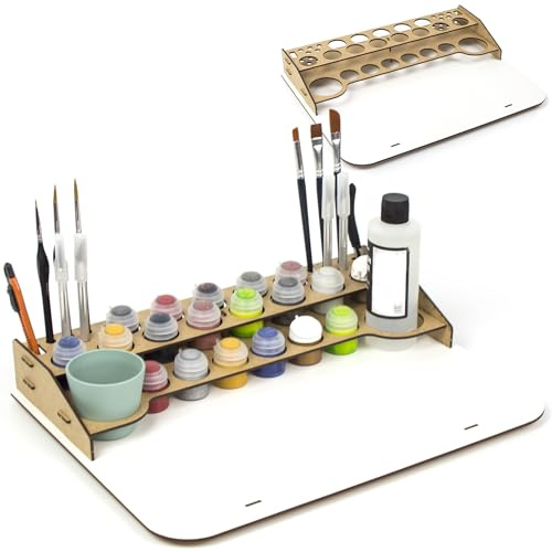 PROSCALE Paint station postazione lavoro modellismo. Porta colori acrilici per modellismo Postazione pittura per bottiglie colori citadel per miniature modellismo warhammer (Tabella B)