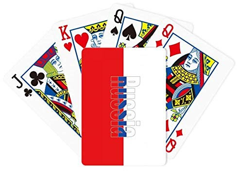 Rusia País Bandera Nombre Póker Jugando Magia Tarjeta Divertida Juego De Mesa