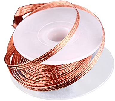 CRGANGZY - Stoppino dissaldante for Saldatura a Treccia, Strumento for la Riparazione del Flusso, stoppino dissaldante for Filo di Saldatura (1,5 x 1,5 m)