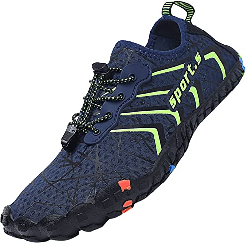 Lvptsh Water Shoes Men Women Barefoot Sports Aqua Socks for Beach Swim Quick Drying Pool Surf Yoga Running Surfing Boating, Blue 8, UK9