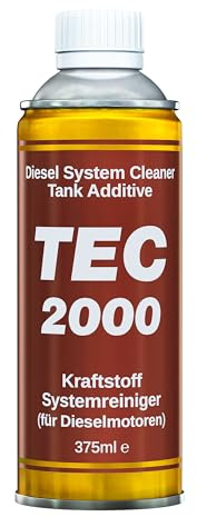 TEC-2000 Diesel Additiv, Diesel Systemreiniger fürs Kraftstoffsystem 375 ml | Einspritzdüsen Reiniger, Injektorpflege, Tankanwendung, entfernt Ablagerungen und Rückstände, Motorpflege