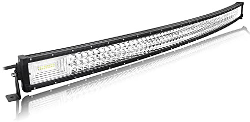 Willpower 50 Zoll 127CM 648W Led Arbeitsscheinwerfer Bar Gebogen Led Scheinwerfer 12V 24V Wasserdicht Flutlicht Spot Led Bar für Offroad Auto Traktor Zusatzscheinwerfer Rückfahrscheinwerfer Lightbar