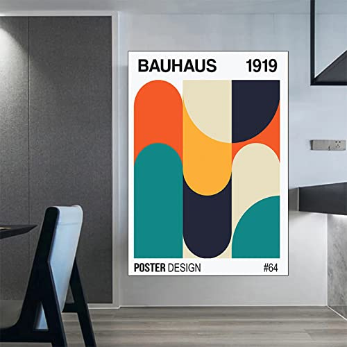 Hnyjyfa Bauhaus Poster Nordische Vintage Design Kunstdrucke Minimalistische Gemäldewerke Dekoration Galerie einzigartige abstrakte Linien Geometrie Wand Bilder modernes von 1923 0222397