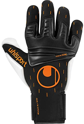 uhlsport Speed Contact ABSOLUTGRIP Reflex Torwarthandschuhe Fußball schwarz/weiß/Fluo orange Größe 8
