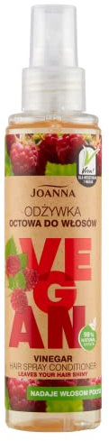 JOANNA Balsamo per aceto vegano per capelli contiene aceto di lamponi i capelli diventano più morbidi, morbidi e lucidi, lascia un delicato profumo fruttato per la cura di tutti i tipi di capelli da