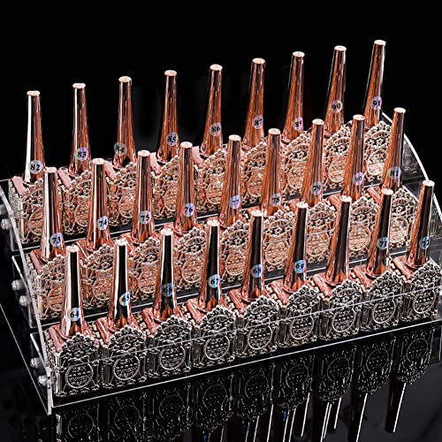 Kleemeiero Nagellack Organizer Ständer 3 Fächern Nagelllack Halter Display Ständer Acryl Nagellack Halterung Transparent Nagellack Aufbewahrung Regal Nagellackregal mit Schrauben für Lippenstift