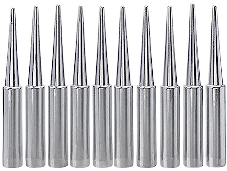 Bestgle 10pcs 900M-T Soldering Iron Tips Replacement Kit, Lead-Free Copper Tips for Hakko, Yihua, Aoyue, Quick, ATTEN & More Solder Stations