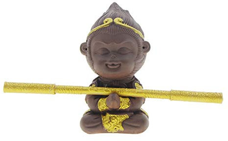 PTTRNS Buddha-Statue Aquarium lila Sand Monkey Ask Tank Ornamente qitianeheng Sonne Wukong Aquarium Dekoration landschaftsbau Handwerk dekor Feng Shui Dekoration