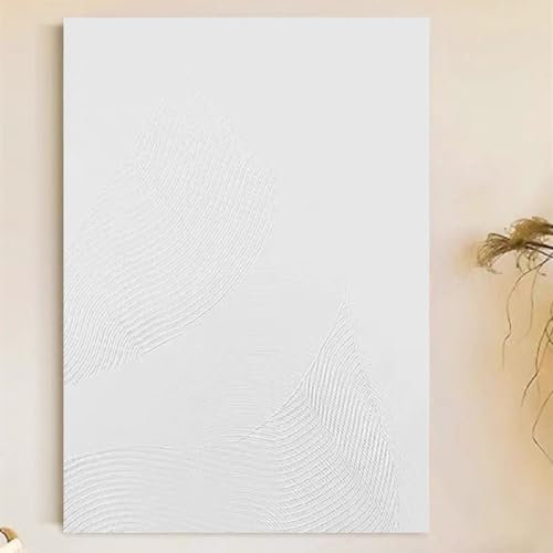 Acrylbilder Auf Leinwand Handgemalt,Original Handgemalte Kunst-Wanddekoration, Minimalistische Einfarbige Texturen, Rahmenloses Handgemaltes Ölgemälde Auf Leinwand, Bilder, Gemälde Für Wohnzimmer