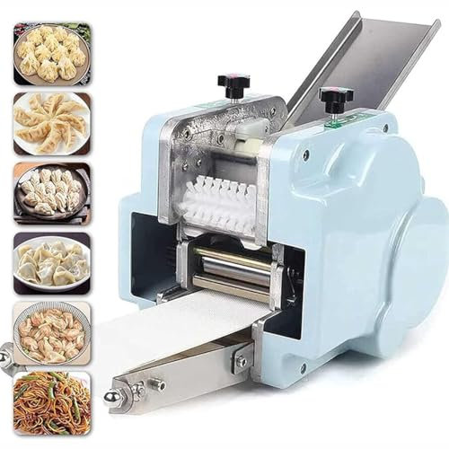 CYMYYDS Macchina Automatica per Gnocchi, Sfogliatrice per Involtini Primavera Commerciali Multifunzionali/Pierogi/Ravioli/Momo Skin Maker, Macchina per Avvolgere Gnocchi con Stampo Rotondo 80mm
