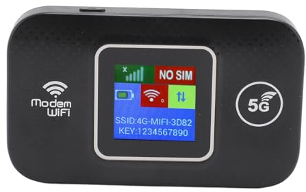 4G LTE Mobiles WLAN, Tragbarer WLAN Hotspot mit SIM Slot Verbindung mit Bis zu 10 Geräten, WPA2 WLAN Verschlüsselung, Mobiler Mi-Fi Hotspot für Europa