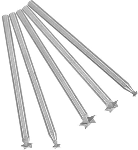 KONTONTY 5 Stück Gravurwerkzeug für Rotationswerkzeug Metall Silber für Wurzel und Modellbau Holzbearbeitungszubehör