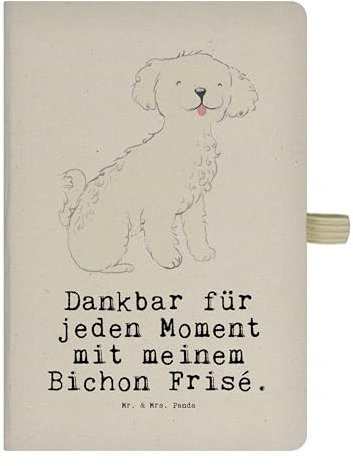Mr. & Mrs. Panda DIN A4 Baumwoll Notizbuch Bichon Frisé Moment - Geschenk, Hundebesitzer, Adressbuch, Notizblock, Tierfreund, Schreibbuch, Rassehund,