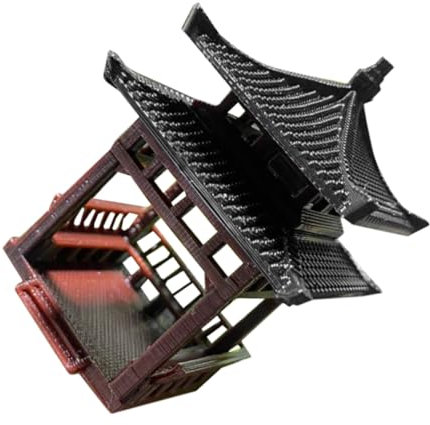 TINEASUR Miniatur Pavillon Garten Ornament Realistische Zen-Garten Dekoration Für Aquarium Und Landschaftsgestaltung Leicht Und Tragbar Für Innen Und Außenbereich Kompakt
