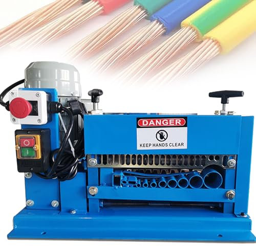 370W Máquina Pelacables Cable Eléctrico φ1.5mm-38mm,Herramienta Peladora de Alambre con 11 Canales y 10 Cuchillas,para Reciclaje de Chatarra de Cobre