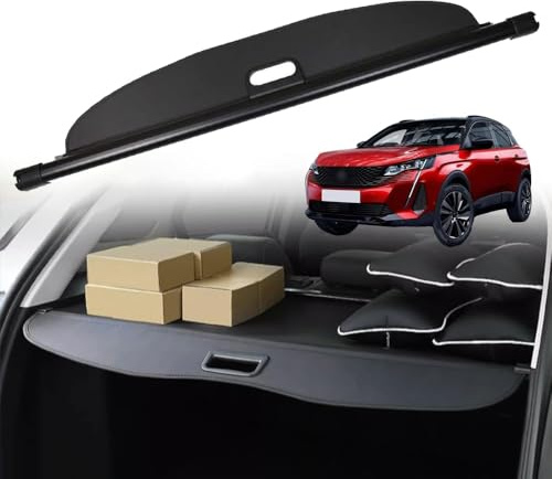 ZXBL Auto Étagère Arrière Rétractable De Coffre pour Peugeot 3008 2010-2023,Plage Arrière Chargement Panel Bagages Couverture de Cargaison